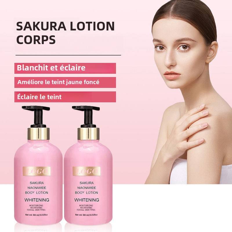 Éclaircir la peau lotion blanchissante supérieure sakura lotion niacinamide sérum lotion